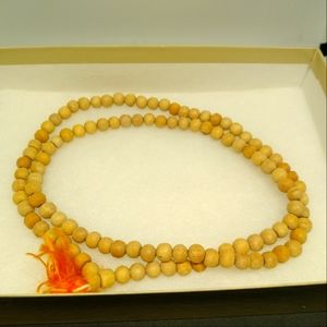 Natural Wood Prayer Meditation Beads Mala Necklace